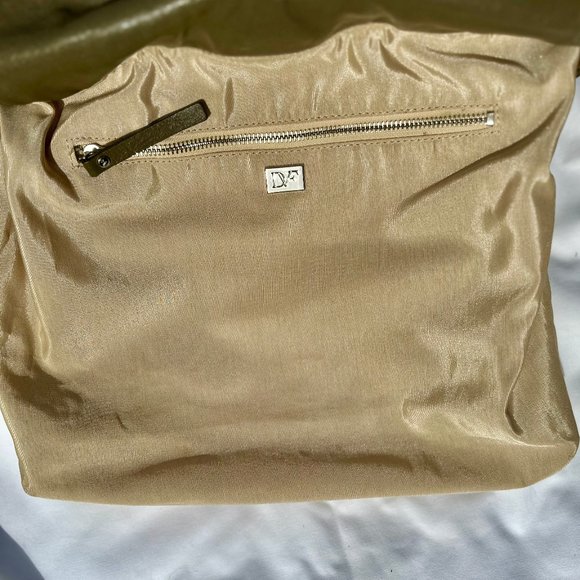 DVF Diane Von Furstenberg Harper Laurel Leather 2Tone Camo Green Shoulder Bag - Picture 10 of 16